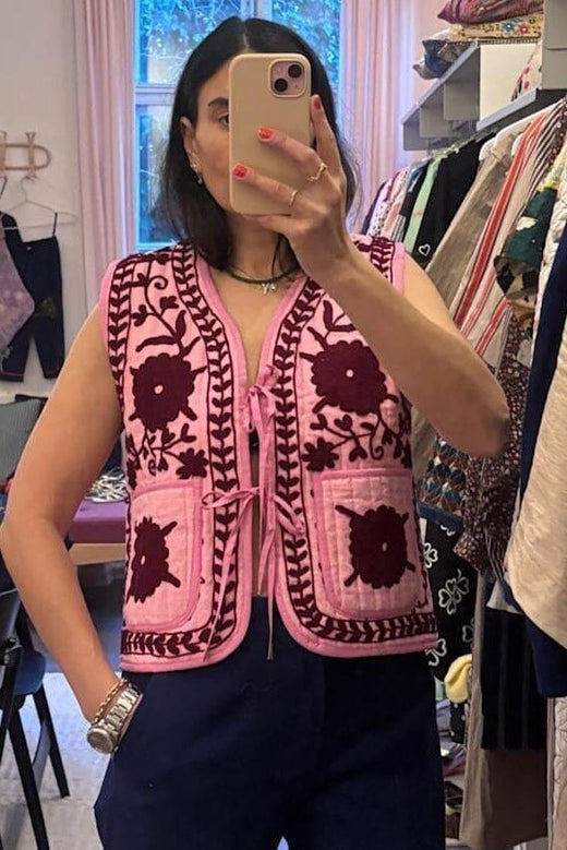 Sissel Edelbo - Honey Vest SE 1581 - Burgundy Veste 