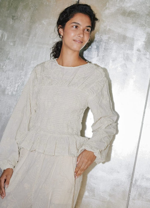 Sissel Edelbo - Iluna Top SE 1902 - Champagne Bluser 