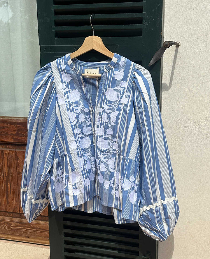 Sissel Edelbo - Juliane Top SE 1772 - Blue Stripes Toppe 