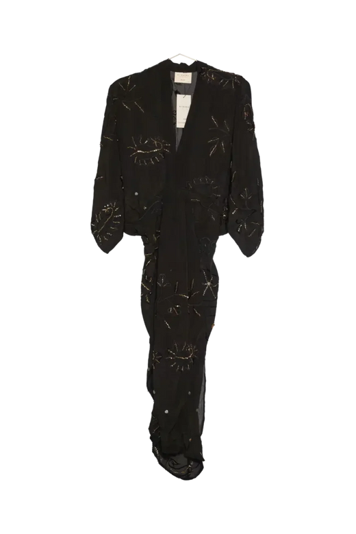 Sissel Edelbo - Juno SILK Dress Sparkling Black SE 1717-1 - Sparkling Black No. 8