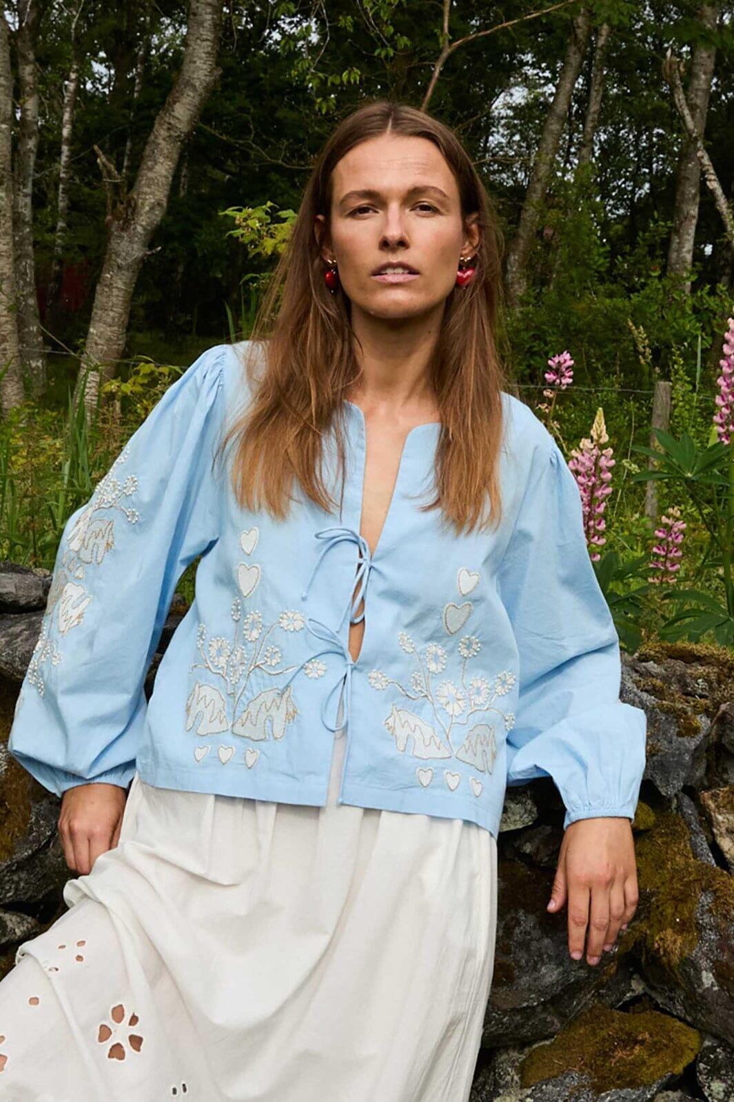 Sissel Edelbo - Maggan Top SE 1774 - Light Blue Bluser 