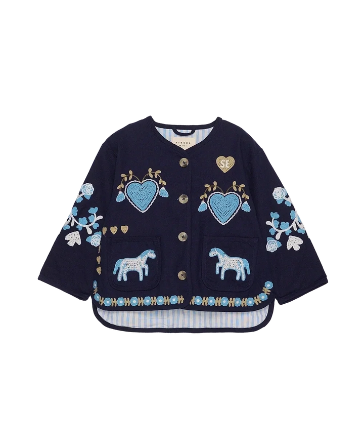 Sissel Edelbo - Maggie Mini Jacket Se 2064 - Navy Horses 