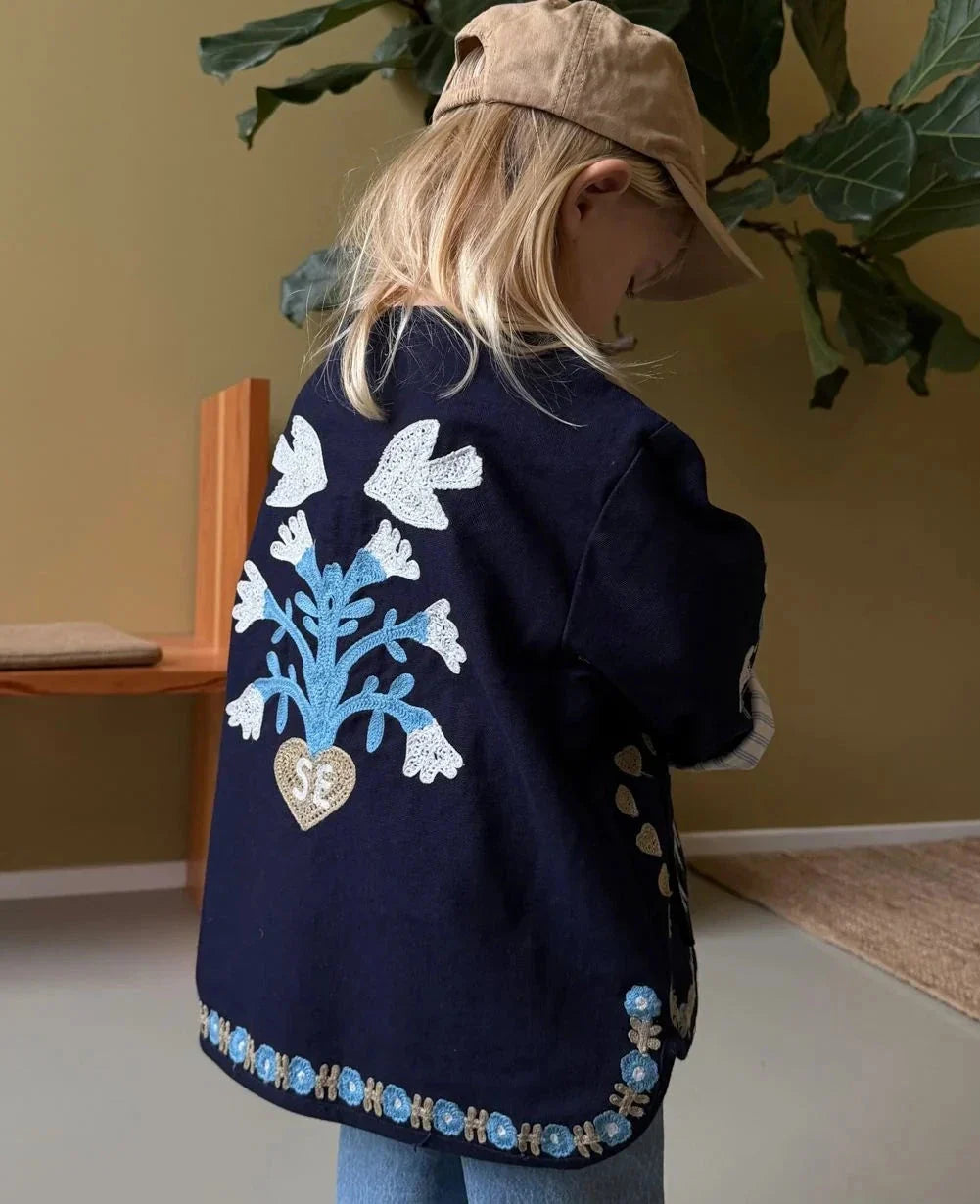 Sissel Edelbo - Maggie Mini Jacket Se 2064 - Navy Horses 