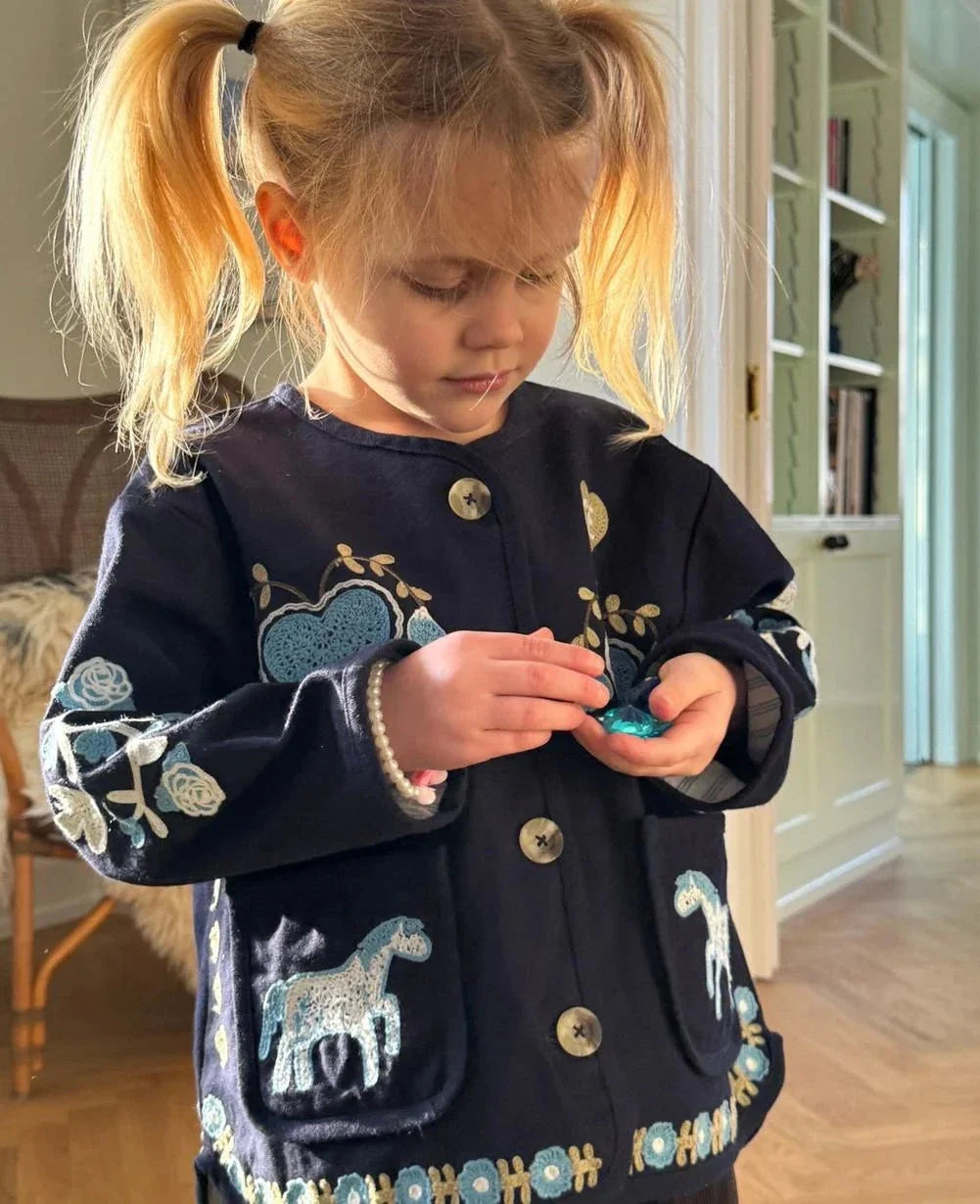 Sissel Edelbo - Maggie Mini Jacket Se 2064 - Navy Horses 