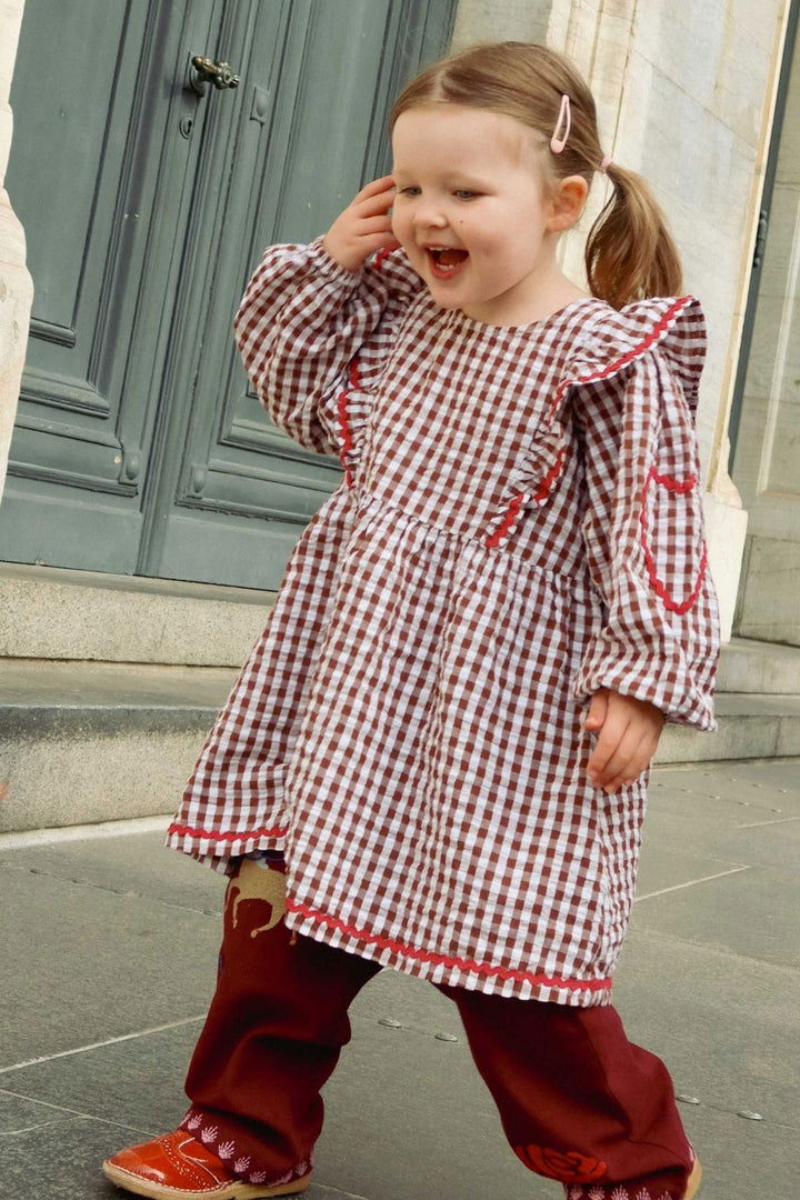 Sissel Edelbo - Nanette MINI Dress SE 1678 - Brown Checks Kjoler 