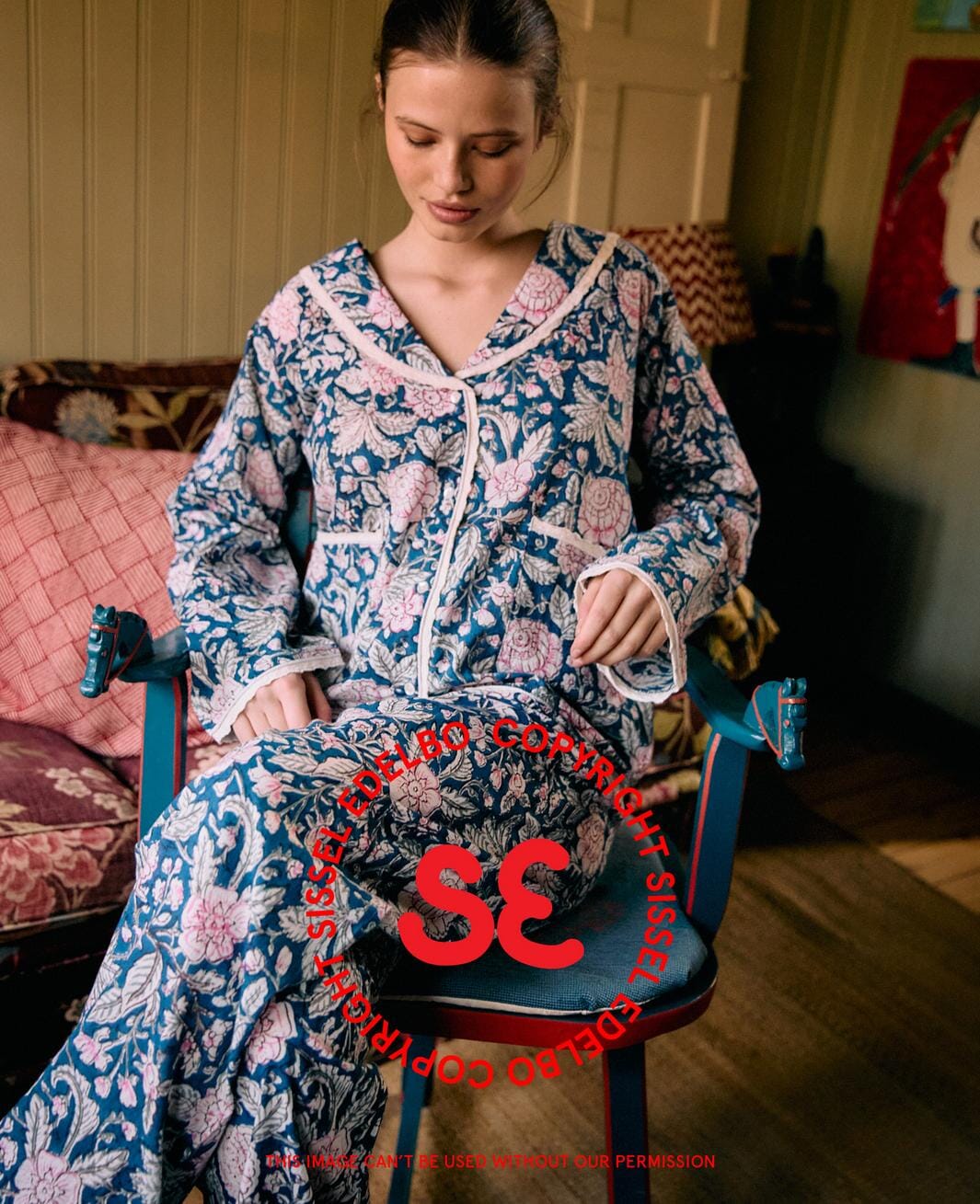 Sissel Edelbo - Neva Pyjamas Set SE 2031 - Blue Blossom