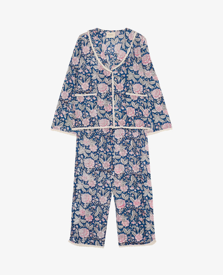 Sissel Edelbo - Neva Pyjamas Set Se 2031 - Blue Blossom Nattøj 