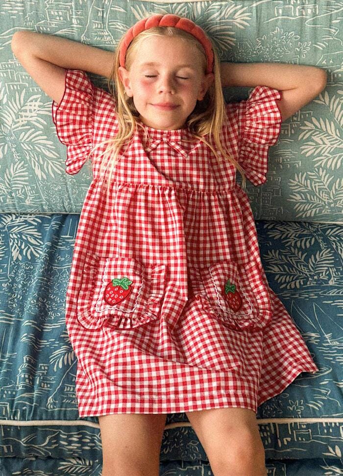 Sissel Edelbo - Ohio MINI Dress SE 1865 - Red Checks Kjoler 