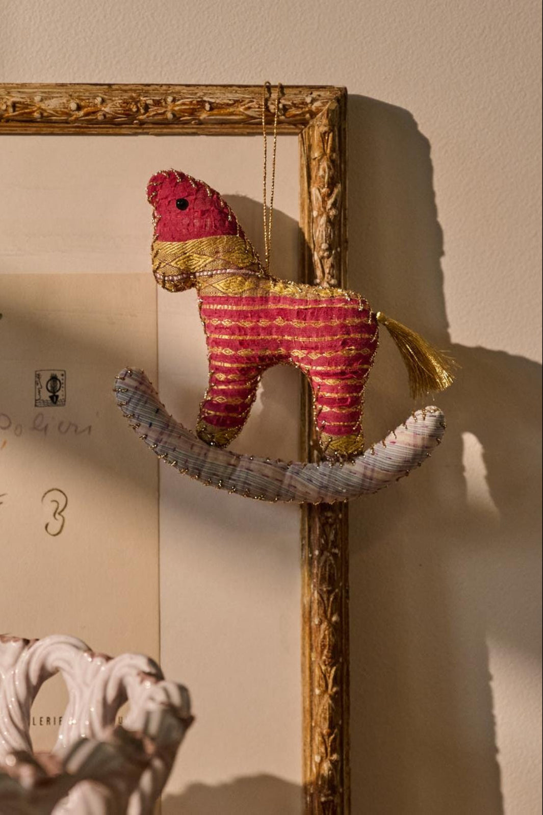 Sissel Edelbo - Rocking Horse Ornament SE 1123 - Espresso Gold