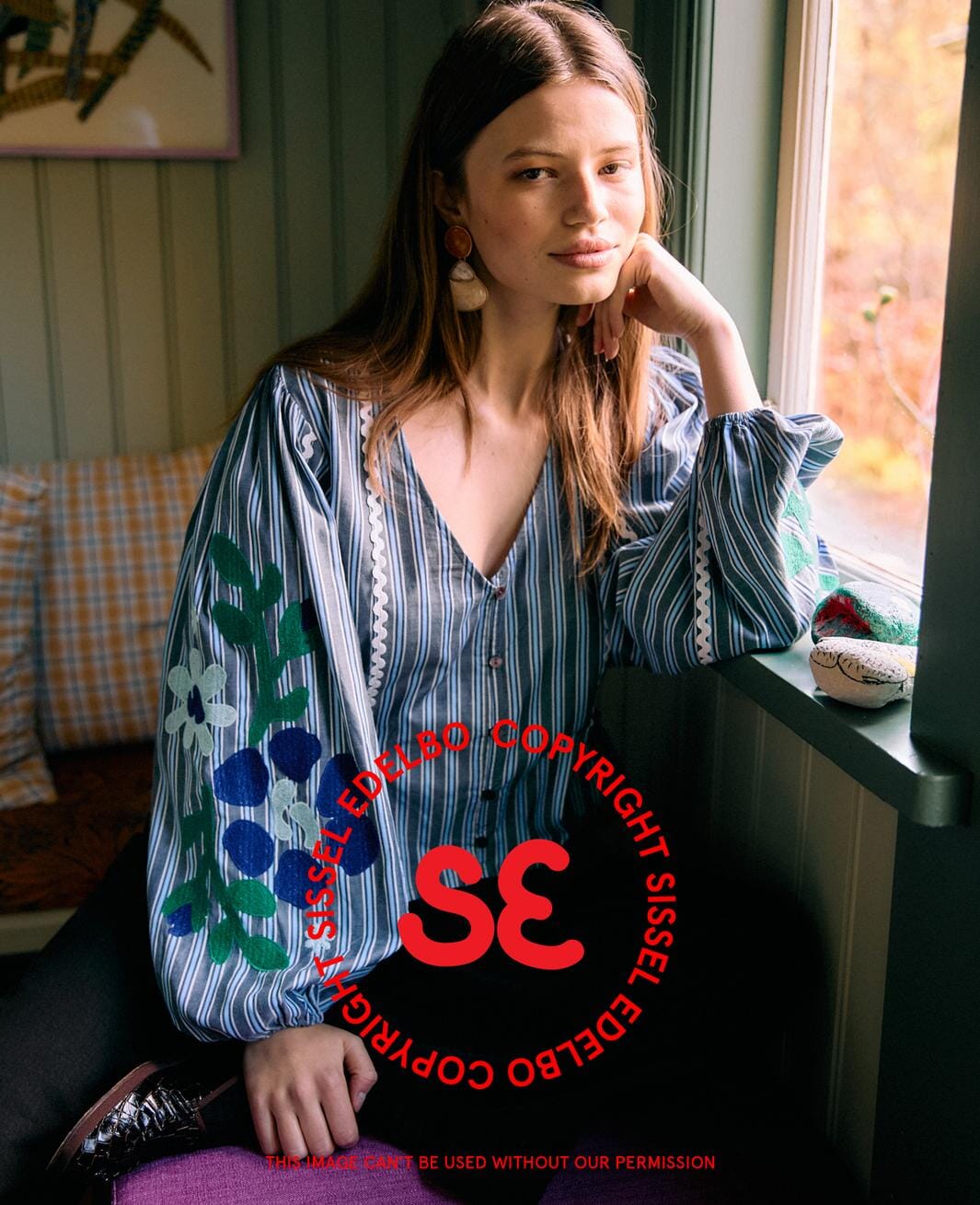 Sissel Edelbo - Veda Top SE 2044 - Grey Stripes