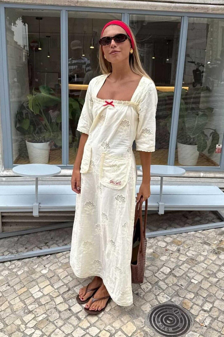 Sissel Edelbo - Viviette Dress SE 1840 - Pastel Yellow Kjoler 