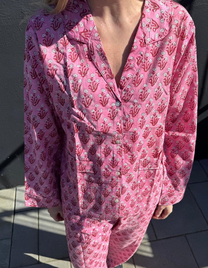Sissel Edelbo x Molly&My - Nuit Pyjamas Set SE 2119 - Pink Rose Nattøj 