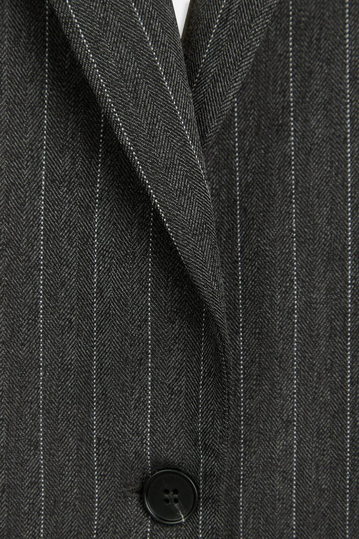 Sisters Point - Elai-Oversize - D. Grey Pinstripe Blazere 