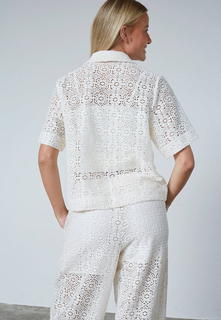 Sisters Point - Elsia-Sh.Ss 18972 - 115 - Cream Skjorter 