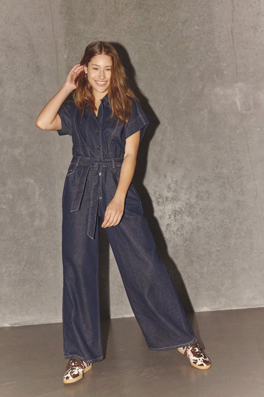 Sisters Point - Feba-Ju1 19650 - 945 - Unwashed Denim Buksedragter 