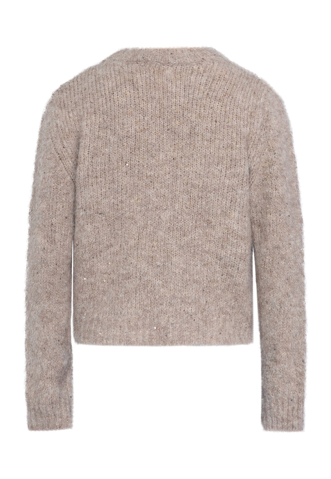 Sisters Point - Lessie-Pu 20157 - 116 - Beige Glitter Strikbluser 