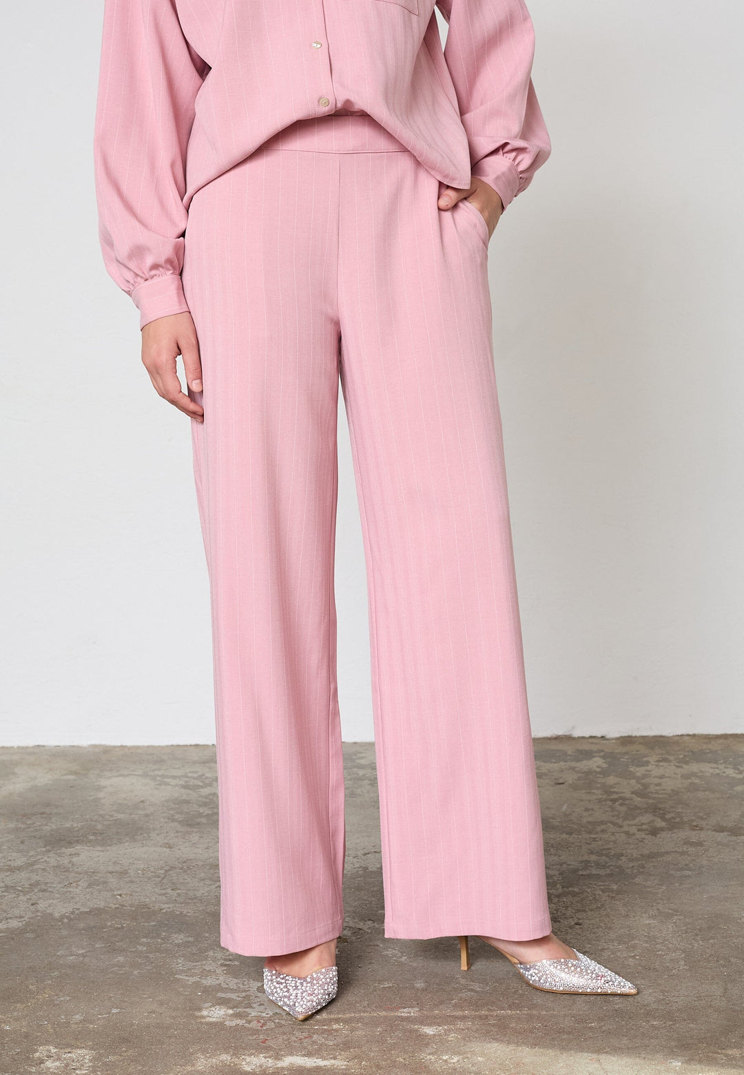 Sisters Point - Verina-Pa6 19503 - 531 - Mauve Pinstripe Bukser 