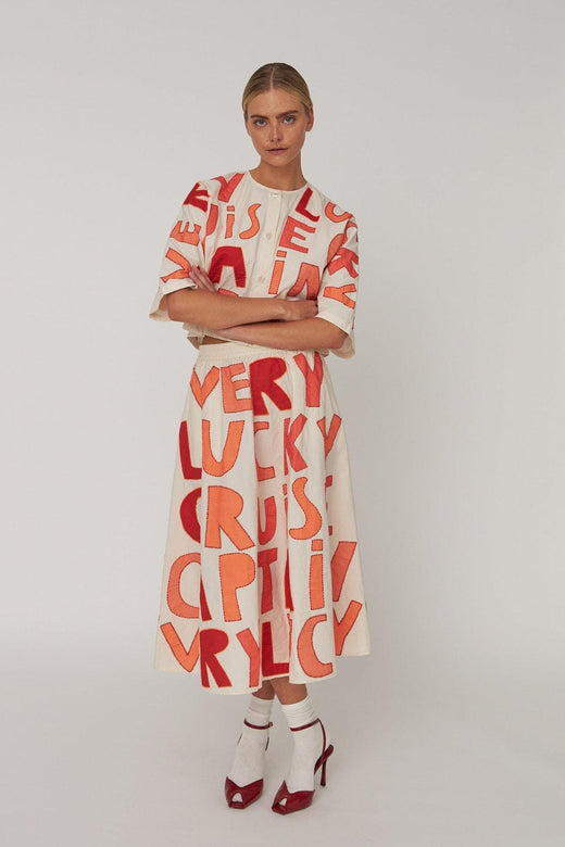 Stella Nova - Cruise Skirtvl61-5425 - 681 Mixed Red Nederdele 