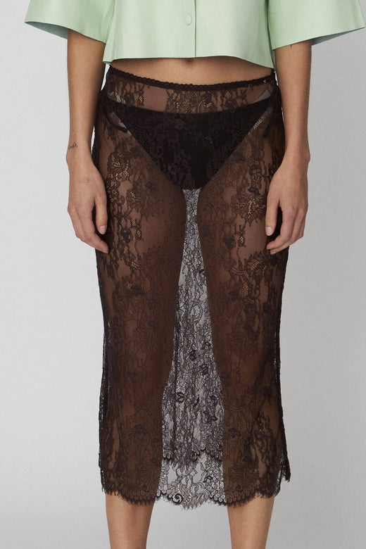 Stella Nova - Delicate Lace Skirtdl52-5176 - 869 Brown