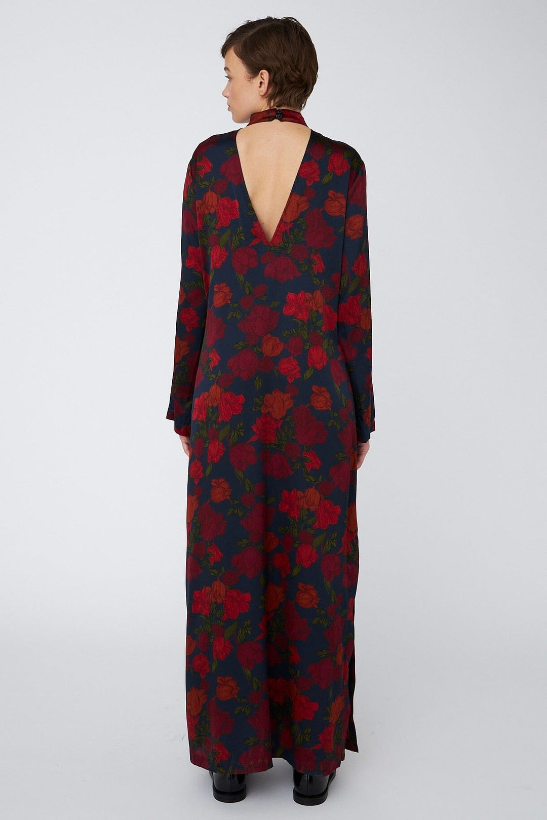 Stella Nova - Silk Dress Longsf53-4205 - 235 Flower Forest Kjoler 