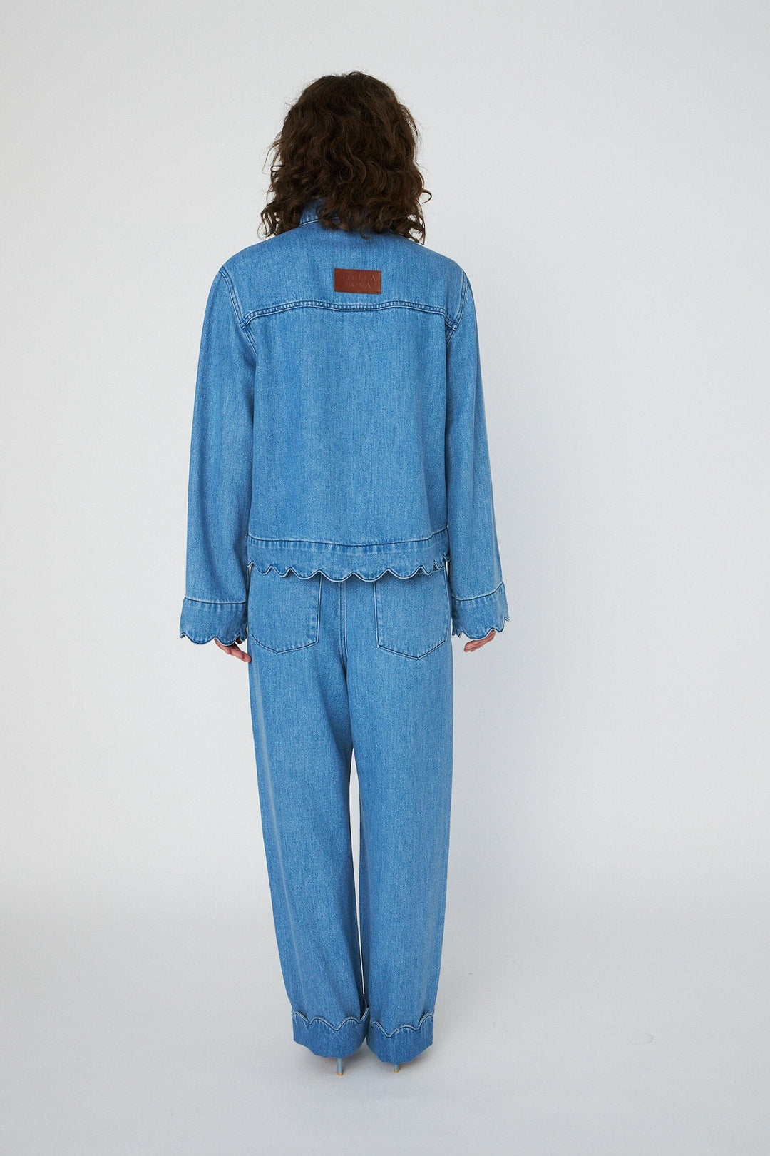 Stella Nova - Washed Blue Shirt With Scallop Edgewd54-2324 - 302 Light Blue Skjorter 