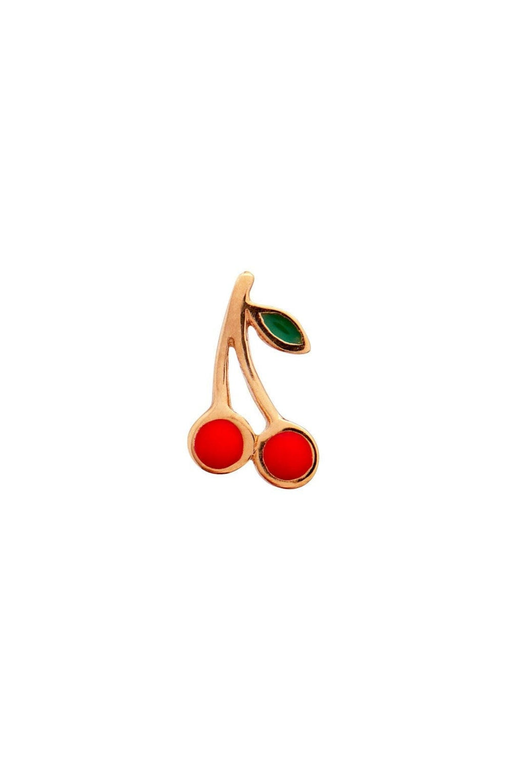 Stine A - Petit Cherry Earring Gold Enamel - 1162-02-S Øreringe 
