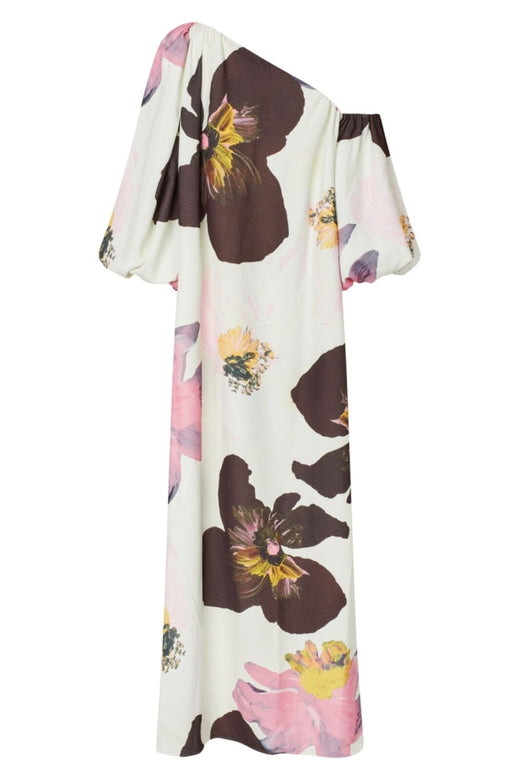 Stine Goya - 2395 Heavy Crepe, Structured Off-shoulder Dresssg-pf25-d137-2395 - Wild Flowers