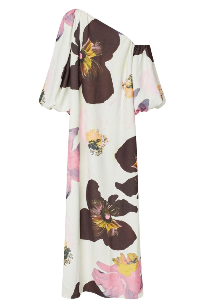 Stine Goya - 2395 Heavy Crepe, Structured Off-shoulder Dresssg-pf25-d137-2395 - Wild Flowers