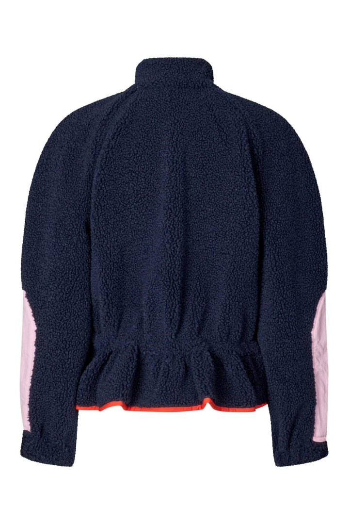 Stine Goya - 2412 Fleece / Nylon, Dropped Shoulder Gathered Jacketsg-aw25-j058-2412 - Black Iris