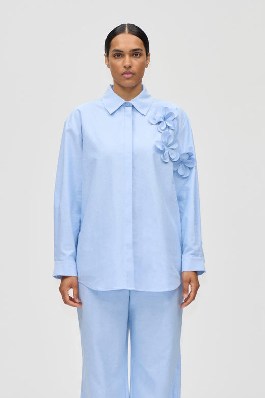 Stine Goya - 2464 Floral Shirting, Floral Shirtsg-ps26-t138-2464 - Brunnera Blue Toppe 