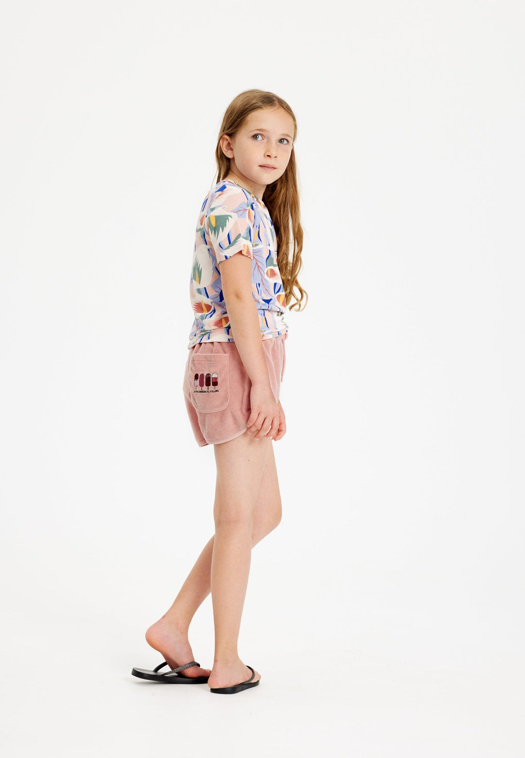 The New - Tngwyneth S_S Tee - Peach Beige Flower Aop T-shirts 