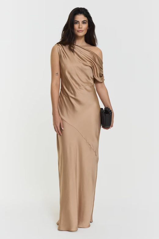 Twist & Tango - Ttvanessa Satin Dress - Golden Beige Kjoler 
