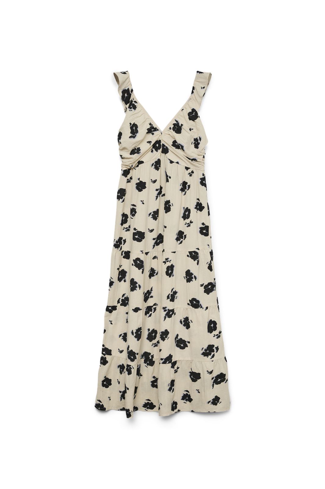 Vero Moda - Vmdicthe Sl Frill Ankle Dress - 4929091 Pumice Stone Alma