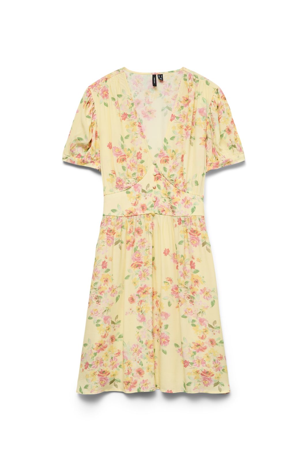 Vero Moda - Vmvilma Holy Ss Short Dress - 5035032 Golden Haze Holly