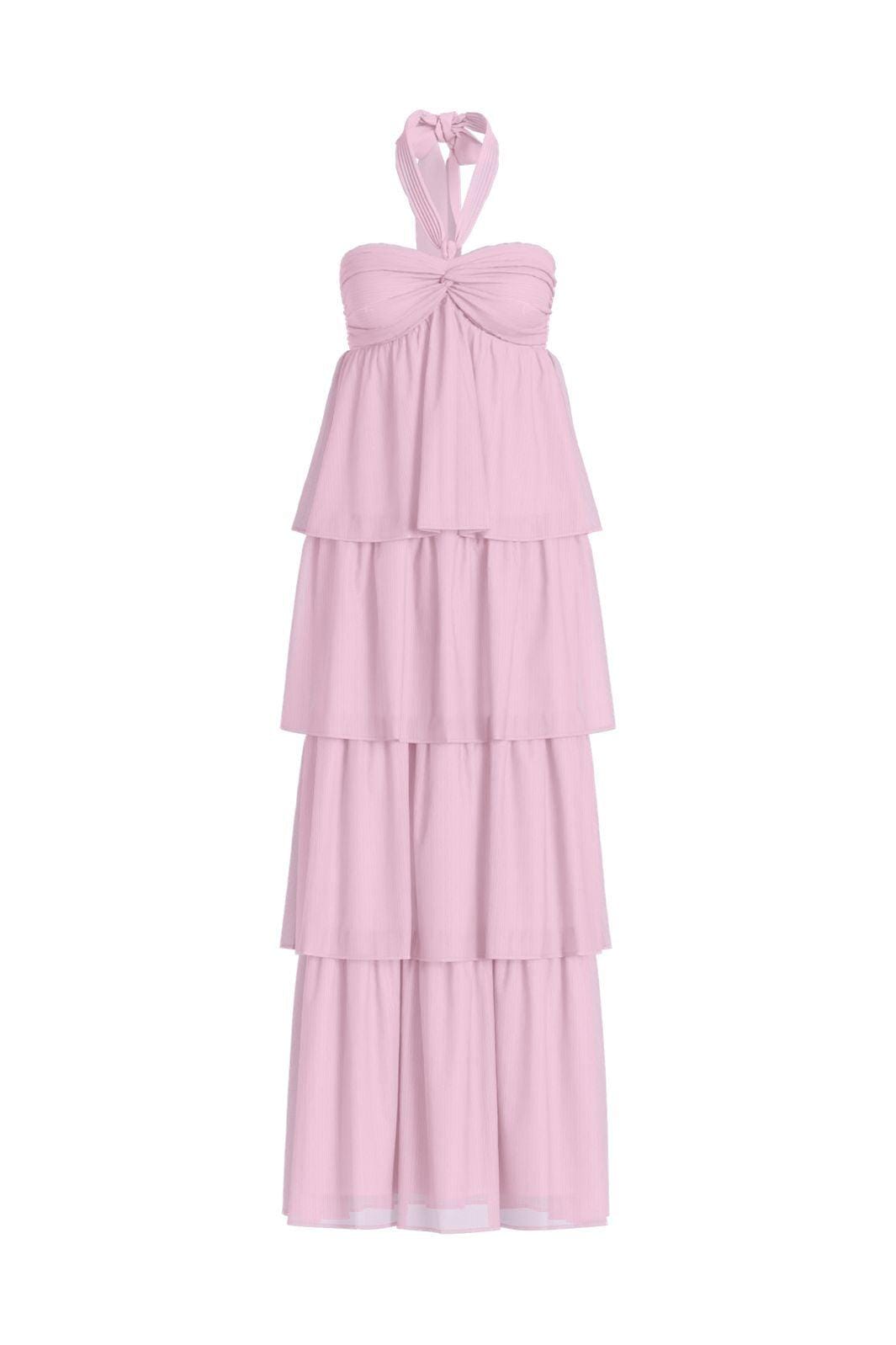 Vila - Vilea Halterneck Layered Dress/Dc/Ka - 5005144 Cherry Blossom Kjoler 