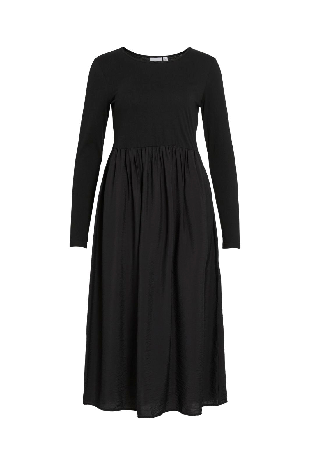Vila - Vistine L/S Midi Dress Fw - 5057227 Black