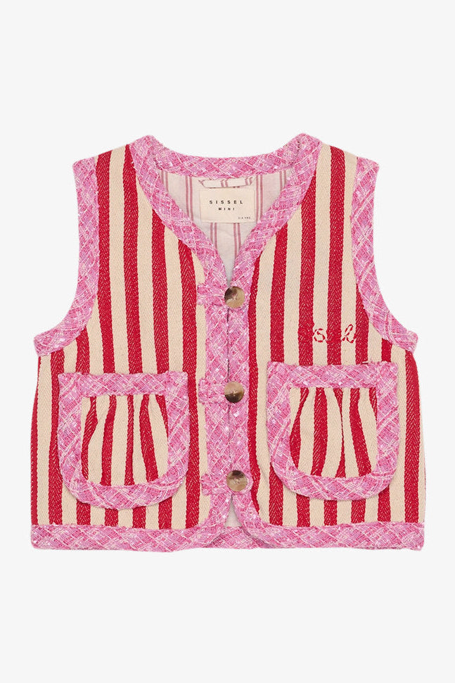 Sissel Edelbo - Como Mini Vest Se 2055 - Red Stripes