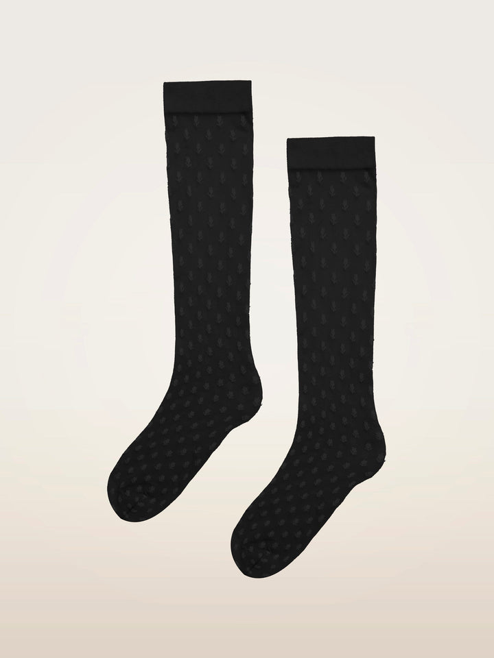 Wolford - Blossom Knee-highs 34428 - 9180 Black/black Strømper 
