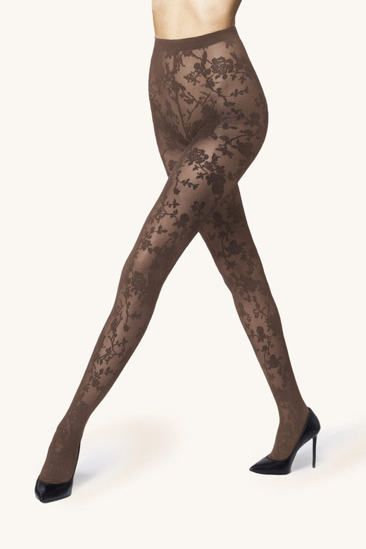 Wolford - Flower Tights17625 - 4853 Almond