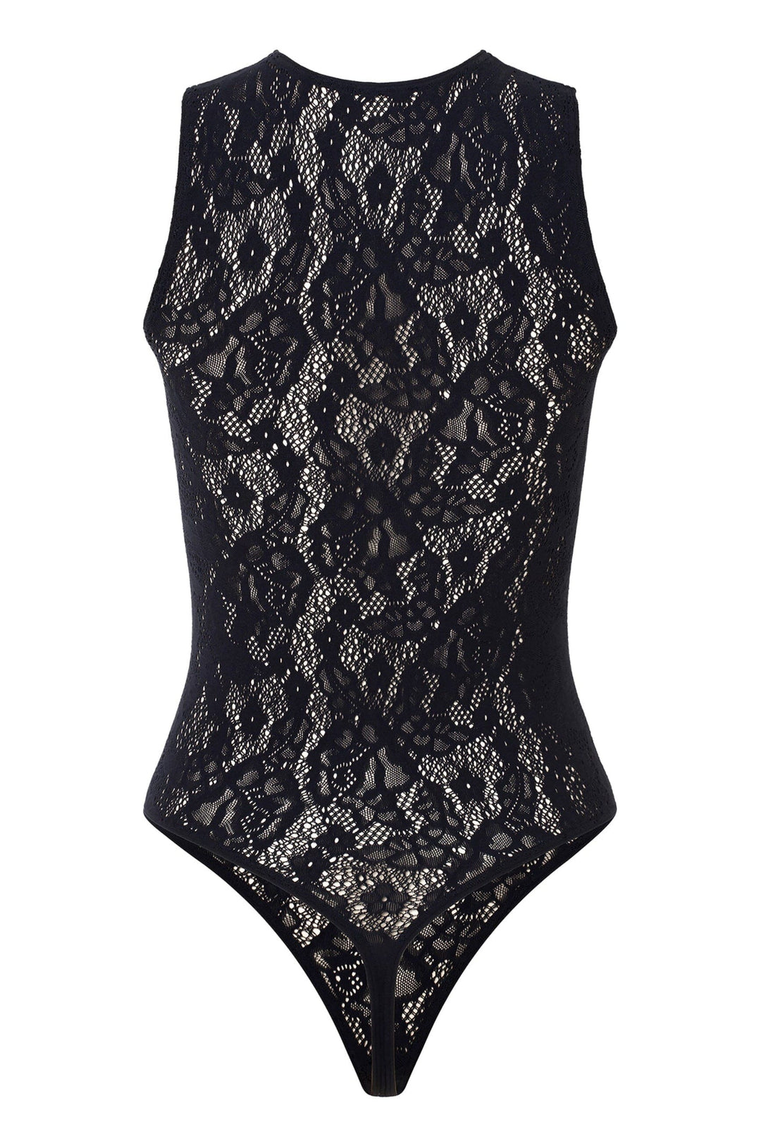 Wolford - Infinite Rose Net String Body 79349 - 7005 Black Bodystockings 