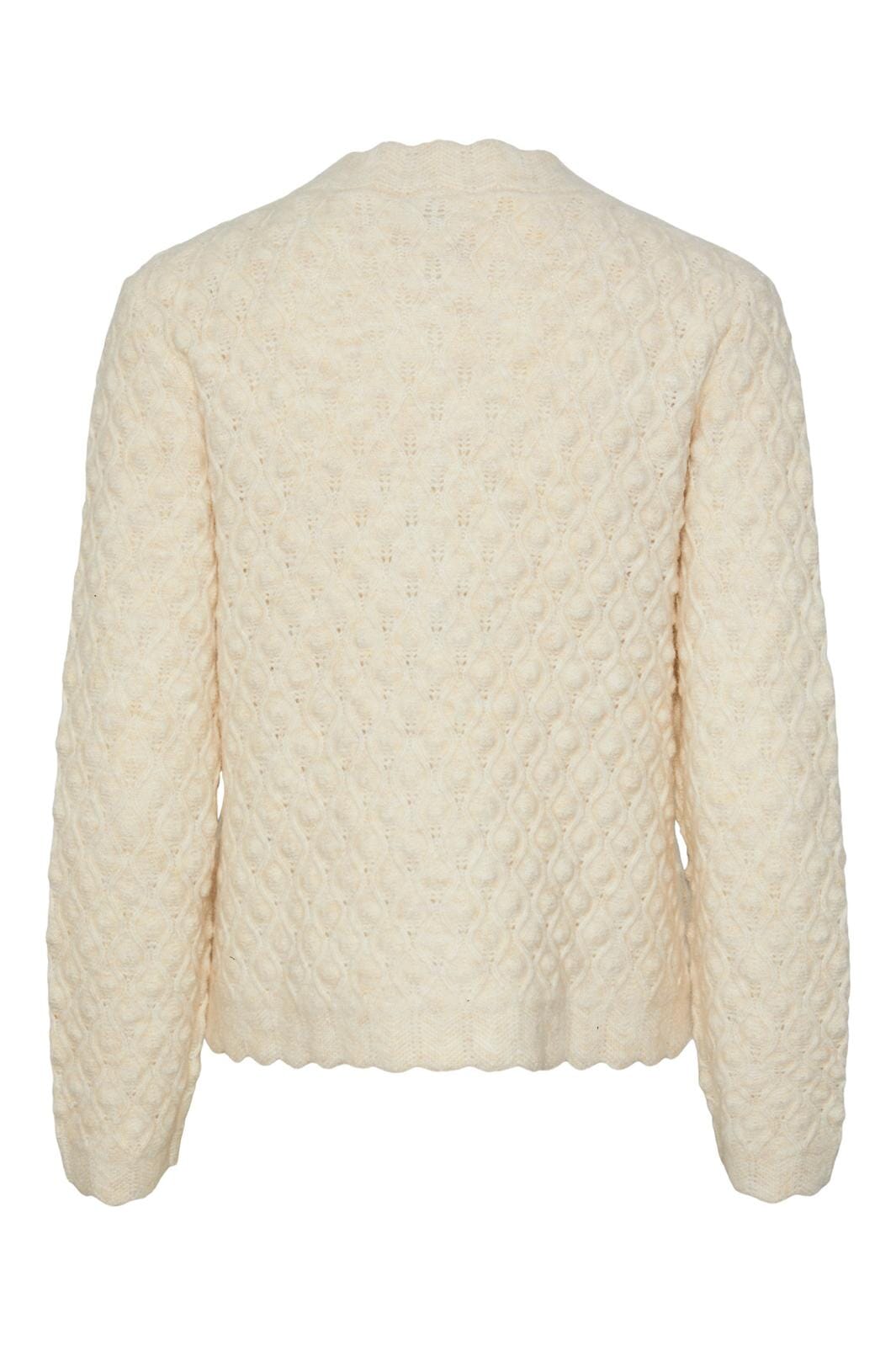 Y.A.S - Yasbubble Ls Knit Cardigan - 4437285 Birch