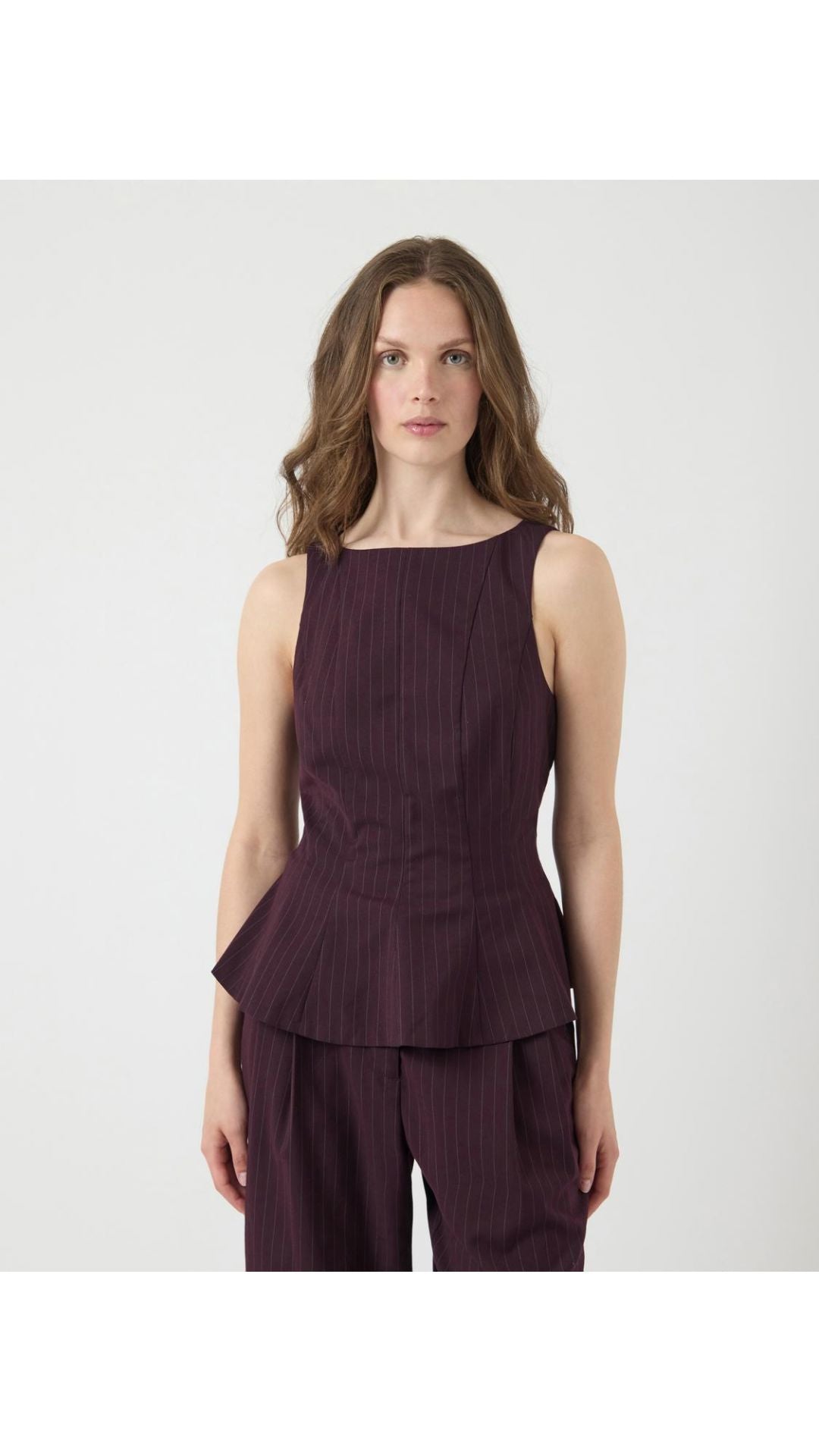 Y.A.S - Yasburla Sl Top - 4894401 Port Royale W. Pinstripe Toppe 