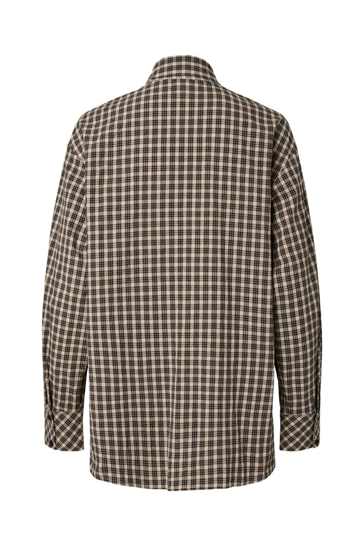 YAS - Yascarlina Ls Long Shirt - 5108963 Chocolate Brown W. Checks