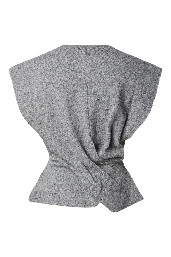 YAS - Yasdavia Sl Knit Vest - 5164771 Medium Grey Melange