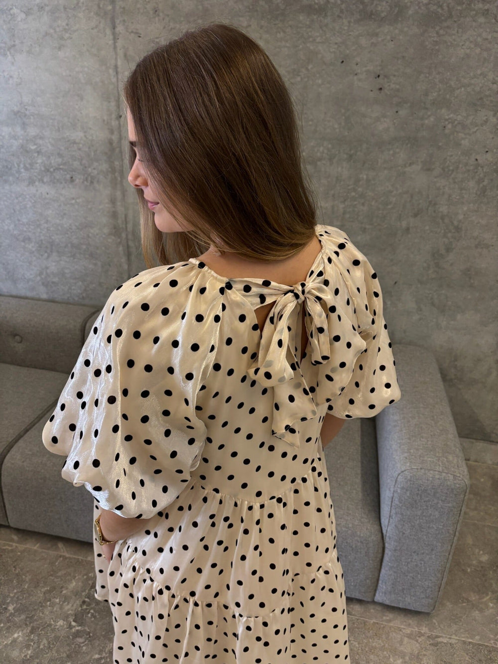 Y.A.S - Yasdottish Ss Dress Pb - 4800765 Sandshell Dottish Aop Kjoler 