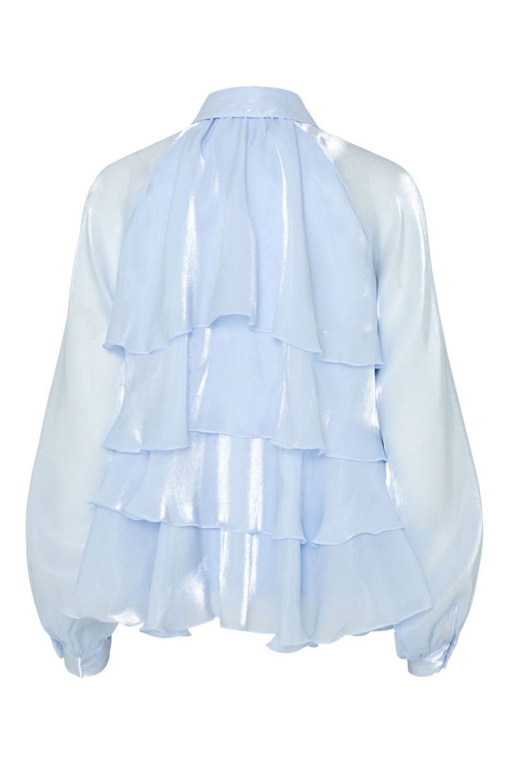 Forhåndsbestilling - Y.A.S - Yaseloise Ls Shiny Top - 4673891 Vista Blue