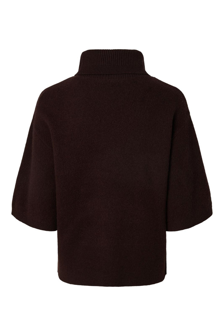 YAS - Yasemila 2/4 Wool Knit Pullover - 5118842 Coffee Bean