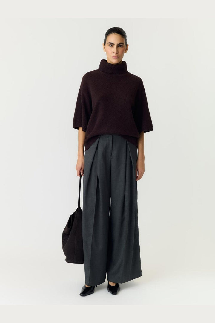 YAS - Yasemila 2/4 Wool Knit Pullover - 5118842 Coffee Bean