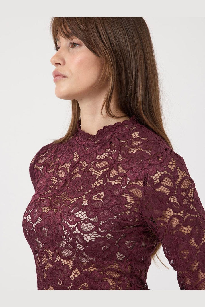 Y.A.S - Yaslacey Ls Lace Top - 4961139 Port Royale