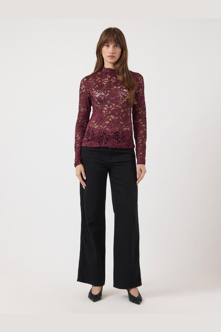 Y.A.S - Yaslacey Ls Lace Top - 4961139 Port Royale